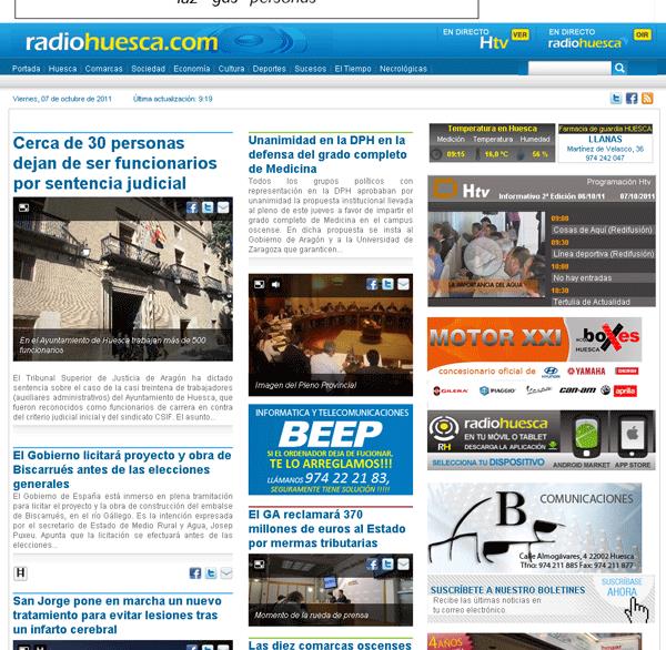 Nueva web: Radio Huesca